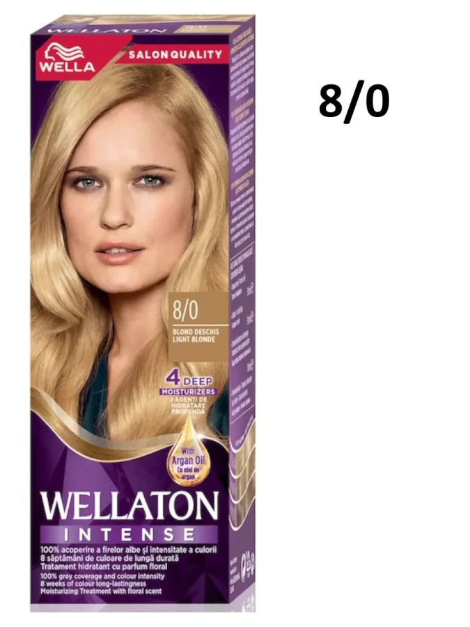 Стойкая крем-краска для волос песочный - Wella Professionals Wellaton 8/0
